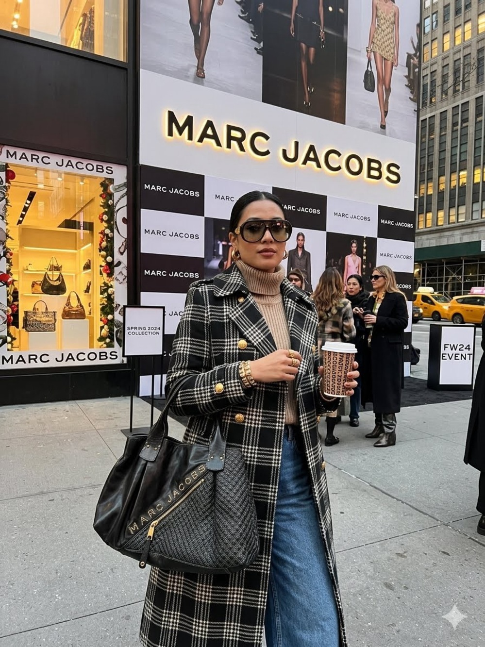 RARE VTG Marc Jacobs "Irina" Large Quilted Leather Tote Bag